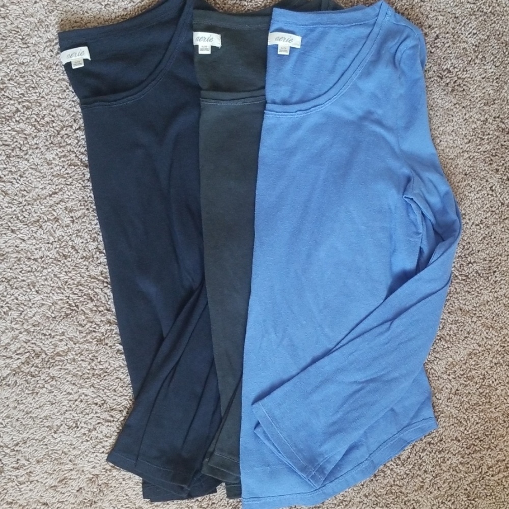 Set of Aerie by AEO long sleeve layering shirts XL